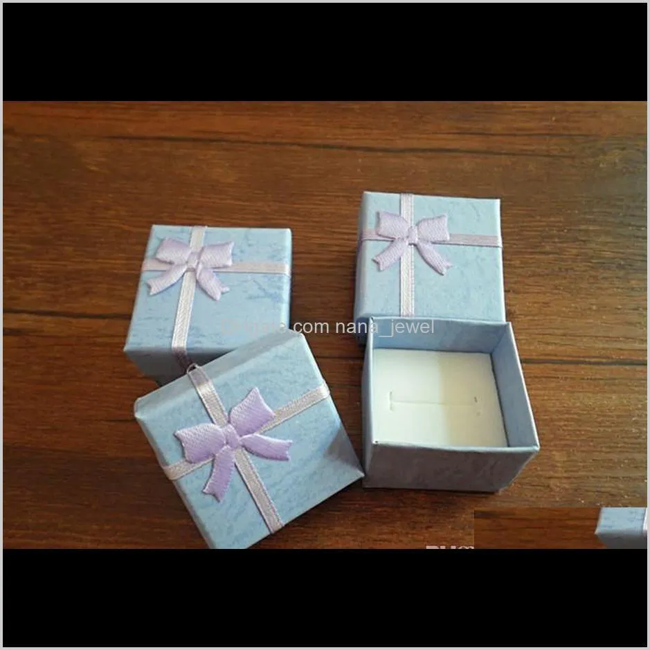 wholesale 50 pcs /lot square ring earring necklace jewelry box gift present case holder set w334