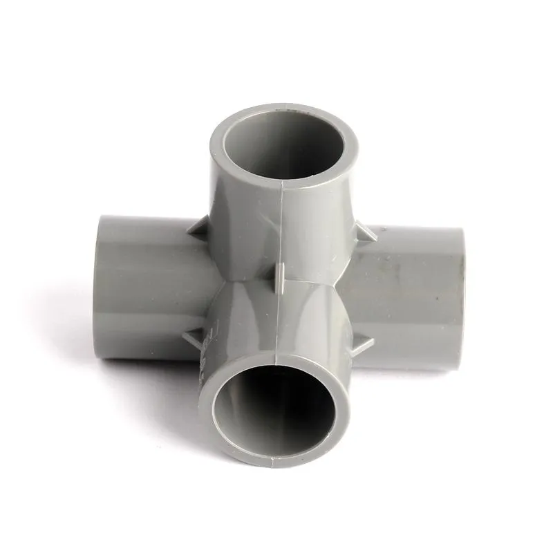 Watering Equipments 1pc Inner Diameter 25mm PVC Joints Grey Three-Dimensional Cross Connector Green Thumb 4-Way