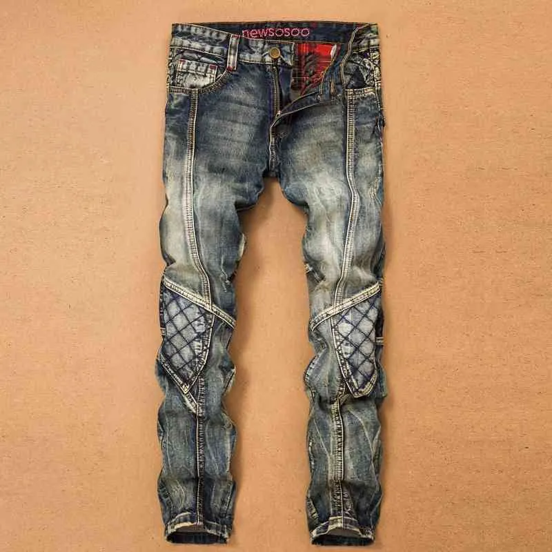 Denim Casual Ripped HIP HOP Jeans Men With Holes Super Skinny Famous Jean Scratched Biker Trouers Drop 210622