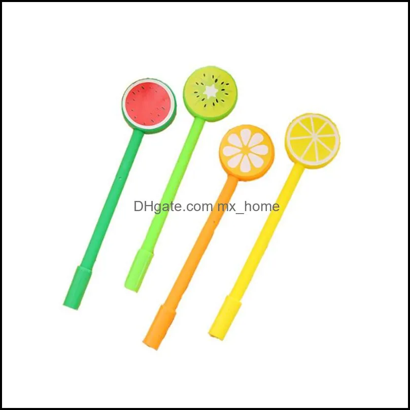 Fruit Ballpoint Pens Creative watermelon Gel Ballpoints Pen Fruits Vegetable Shape 4 Colors