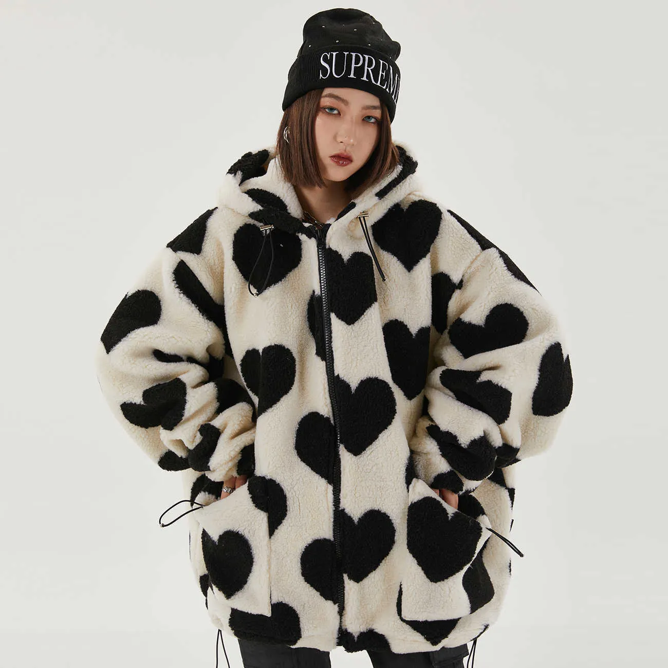 Heart discount print jacket