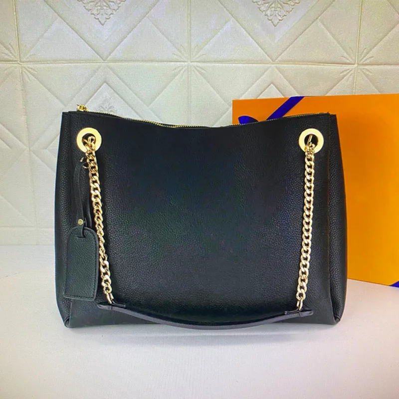 Cuero genuino SURENE Bolso de mano de diseñador grande bolso de mujer original bolsos de hombro de lujo clásicos bolsos de moda estampados en relieve bolsos de cadena femenina bolso de señora