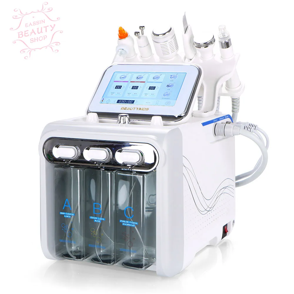 6 dans 1 machine faciale de soin de peau de beauté de dermabrasion de microdermabrasion de l'eau