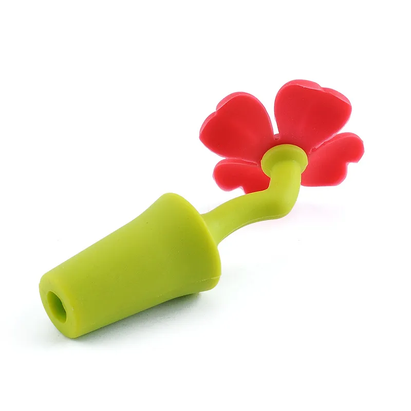 Silicone Flower Wine Stopper Reusable Beer Champagne Whiskey Bottle Cork Vacuum Sealed Cover Bar Accessories Barware LX3920
