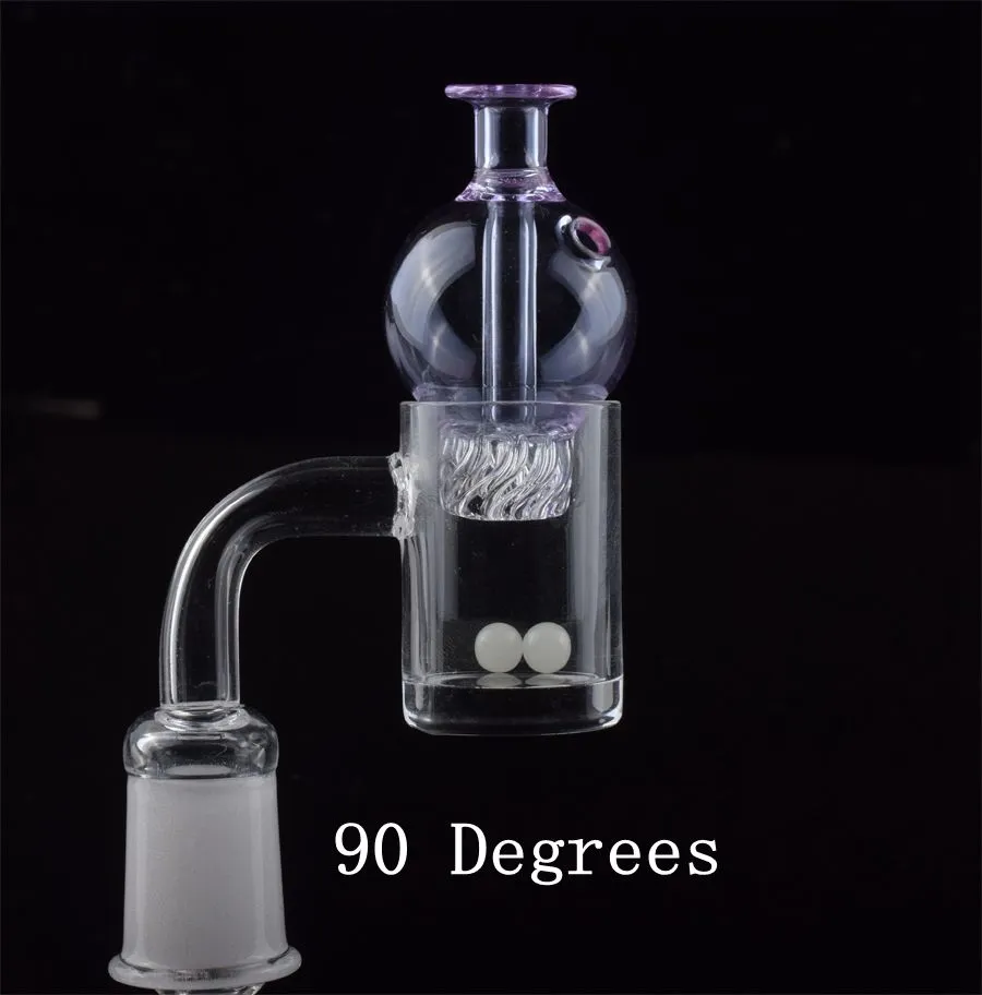 Smoking accessories Quartz Banger Nail with Spinning Bubble Carb Cap and Terp Pearl 10mm 14mm 18mm Joint 45 90 Degrees For Glass Bongs