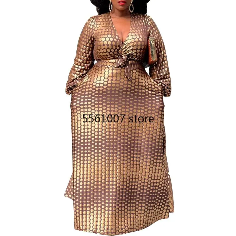 Etnik Giyim 3XL 5XL Artı Boyutu Afrika Elbiseler Kadınlar Için Afrika Giysi Dashiki Grand Bubu Robe Afrika Femme Bazin Parti Maxi Elbise