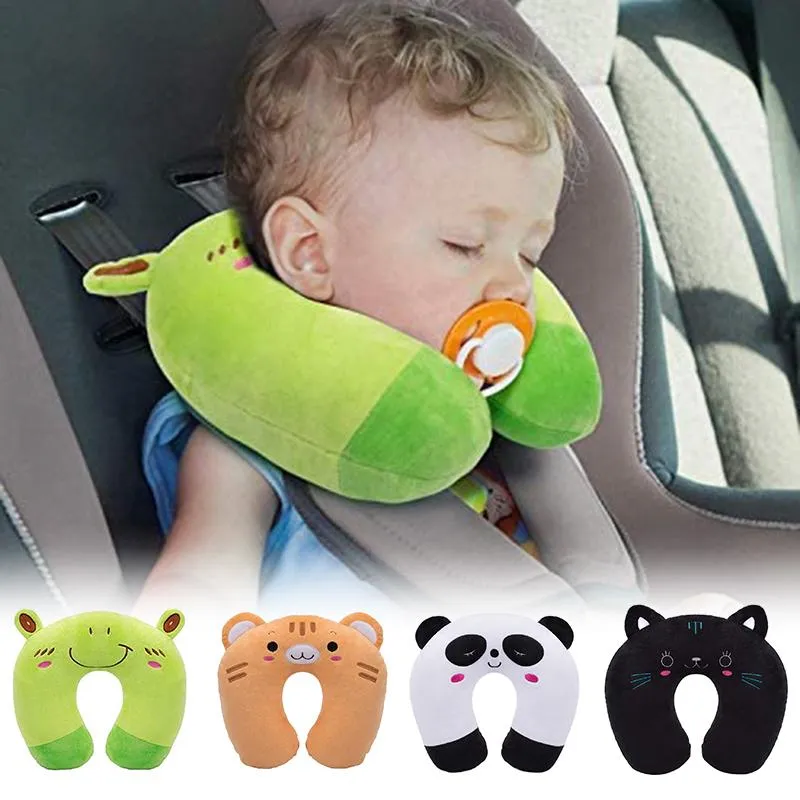 Pillow Cartoon Kids U-shaped Plush Neck Nap Lunch Break Cervical Travel Pillows For Children