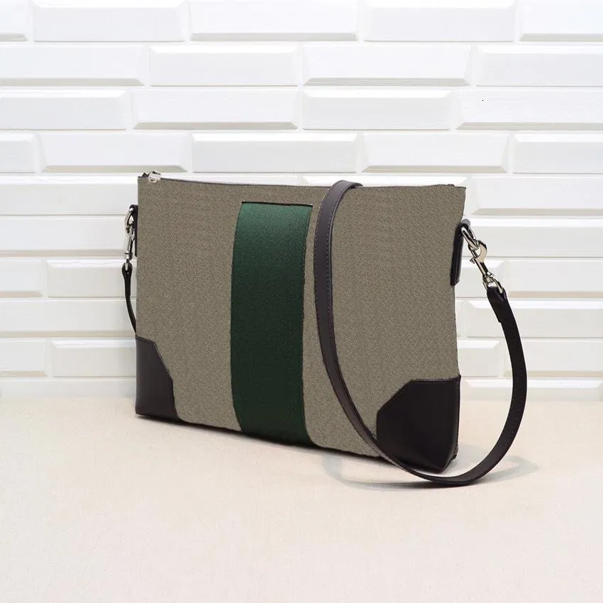 fashion green web with leather/canvas mens flat messenger bag s s bags handbag crossbody bag purse 08