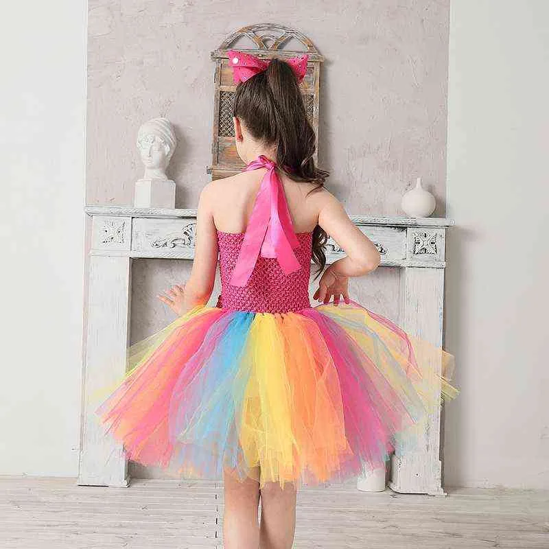Rainbow Jojo Siwa Tutu Dress With Hair Bow Perfect Infant Princess Costume  For Girls Holiday Parties And Gifts G1215 From Make03, $22.13