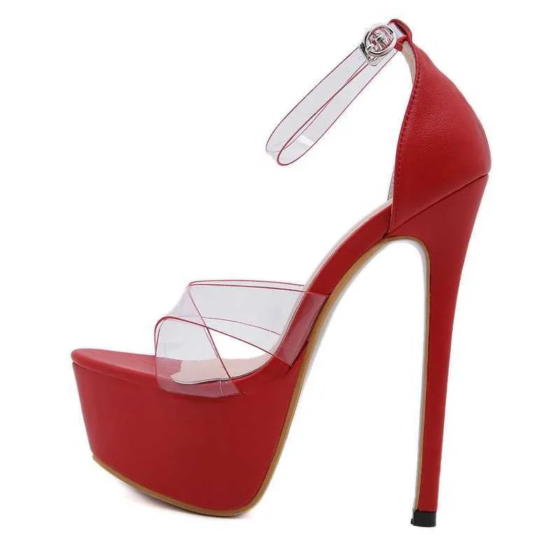 Sexy 18 Cm Ultra Stiletto Sandals Woman Party Nightclub Shoes Platform ...
