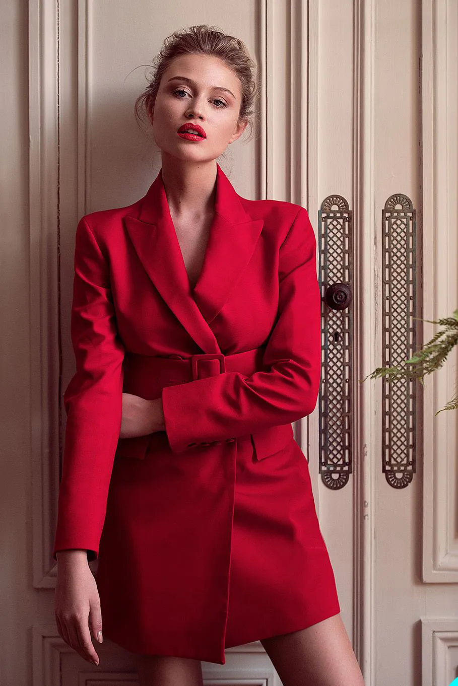 Robe online rouge blazer