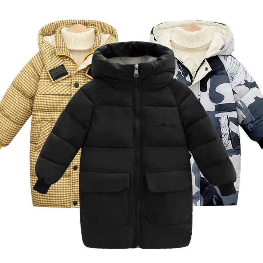 Kids 4-14 Years Old Long Sleeve Hooded Letters Print Active Style Detachable Thick Warm Winter Down Jacket Kids 4-14 Years Old Long Sleeve Hooded Letters Print Active Style Detachable Thick Warm Winter Down Jacket
