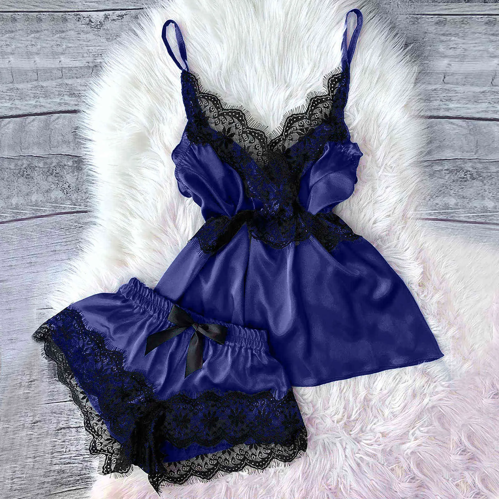 Silk transformable lace pj set