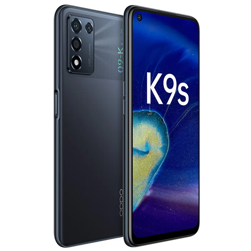 Original Oppo K9S 5G Mobiltelefon 6 GB RAM 128 GB ROM Octa Core Snapdragon 778G Android 6,59 Zoll Vollbild 120 Hz 64,0 MP OTG 5000 mAh Gesichts-ID-Fingerabdruck-Smart-Handy