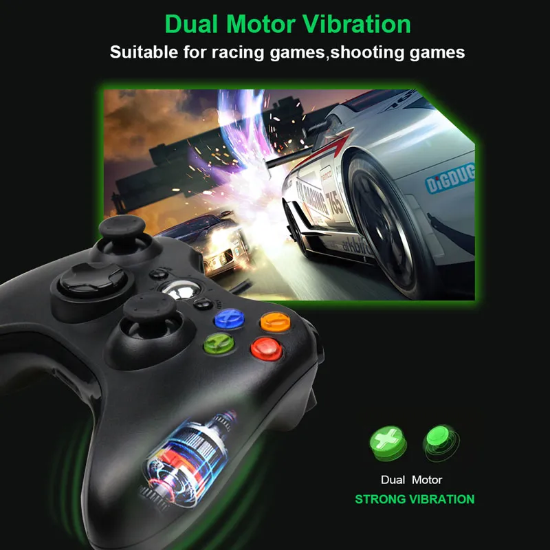 USB Wired PC Game Controller For Xbox360 Console Joypad For PC Windows 7 / 8 / 10 Joystick Controle Mando Gamepad