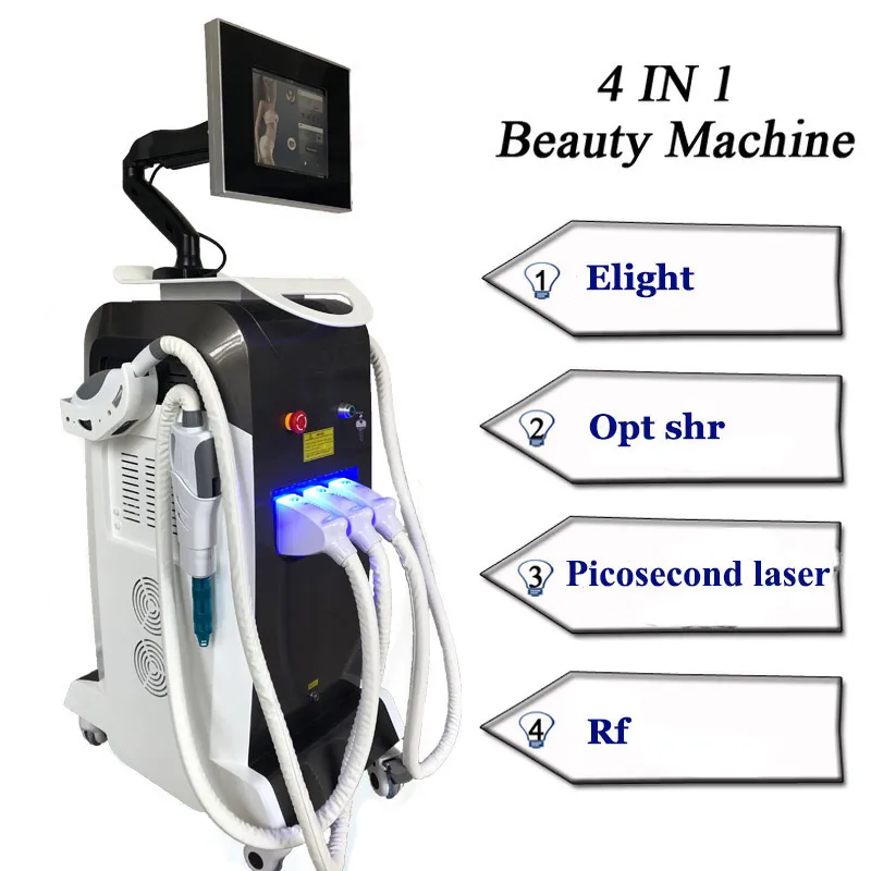 Picoseconde 1064 532nm ipl machines d'épilation au laser q switch nd yag détachant de tatouage rf lifting de la peau