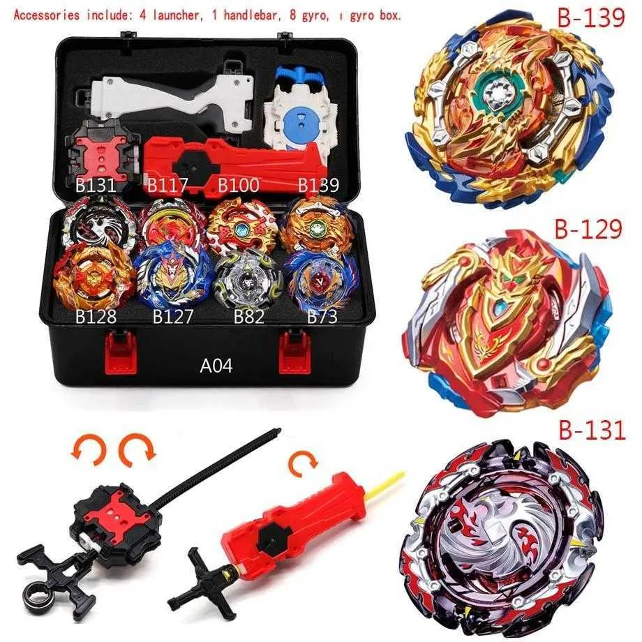 Original Blayblade Top All metals Beyblade Burst With Launcher Bayblade Bey Blade Metal Plastic Fusion 4d Gift Toys For Children X0528