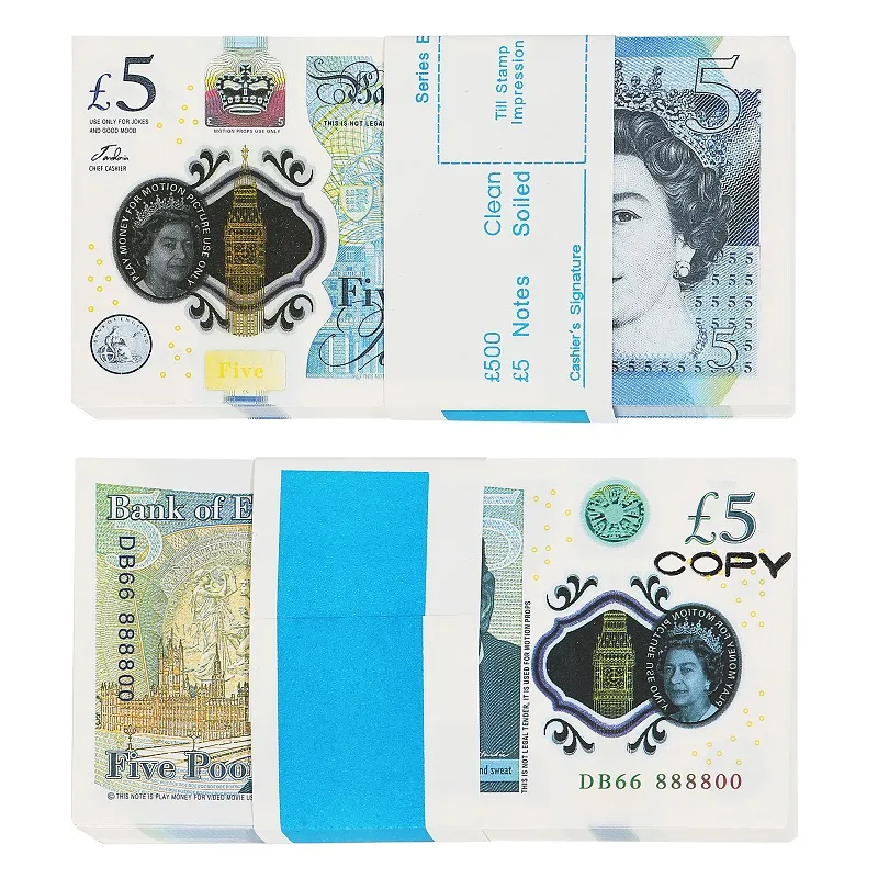 Prop Money Uk Pounds GBP BANK Game 100 20 NOTES Authentic Film Edition Movies Play Fake Cash Casino Po Booth Props265S