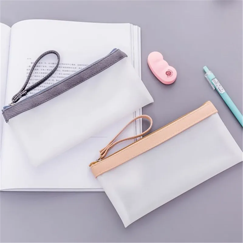 Pencil Bag Transparent School Pencil Case Large Capacity Pen Bag Case For Kid Gift Office Supplies Creative yq02931