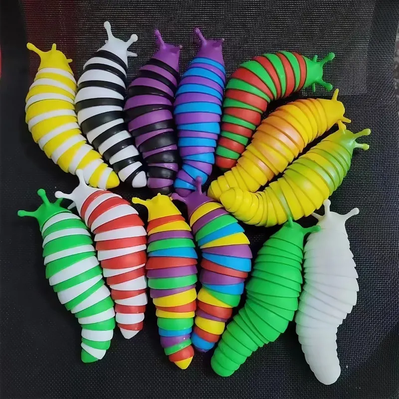 2022 slug fidget toy New Caterpillar-shaped Fidget slug Anti Stress Toys for Children Adults in stock