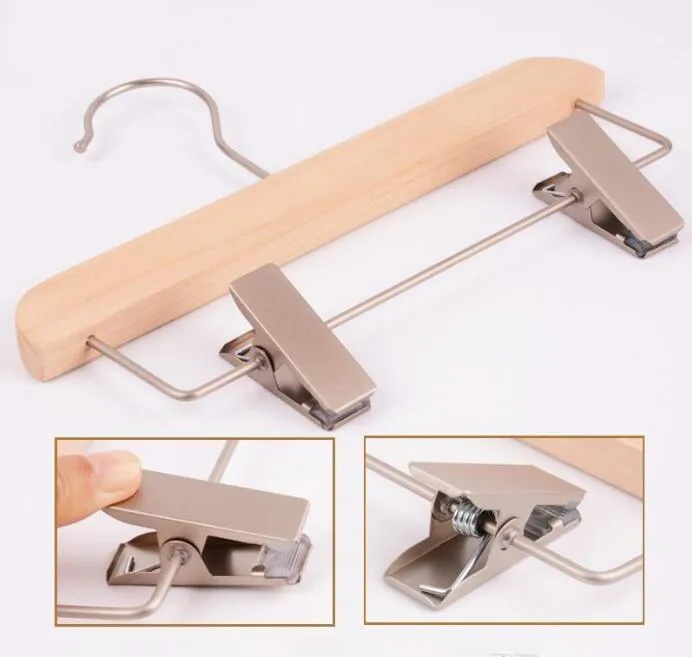 2021 fast shipping Adult and child hanger wood clothes hangers for pants rack wooden hanger pant clip