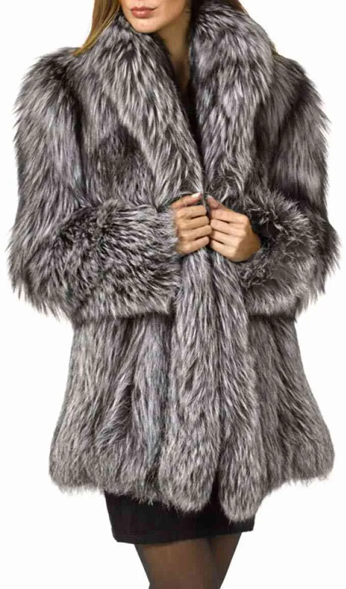 Sprzedaż jesieni i zima imitacji damskiej futra zszyte srebrne futro norek zintegrowane zintegrowane kobiety 211207