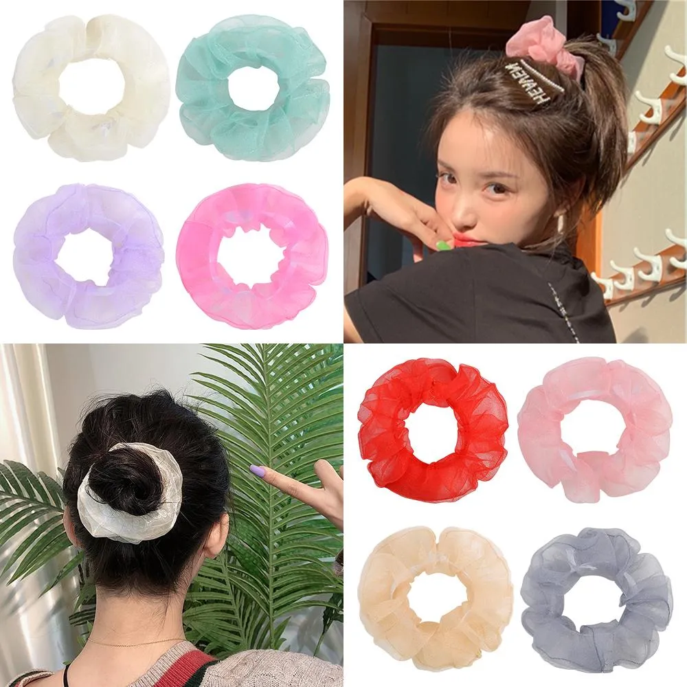 Nette 12 Farben Neue INS Mädchen Scrunchies Elastische Haarbänder Pferdeschwanz Halter Blume Haarband Seil Frauen Haar Zubehör