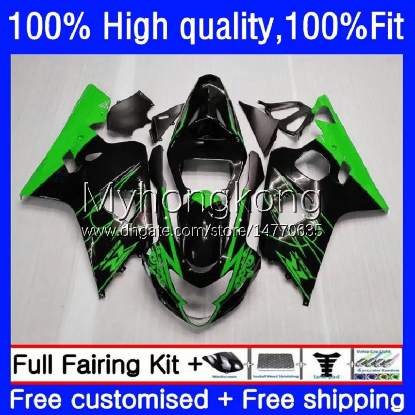 スズキGSX-R750 K4 750CC GSXR600 GSXR-750 04-05 20NO.21 GSX-R600 GSXR 600 750 GREEN BLACK CC 04 05 600CC GSXR-600 GSXR750 2004 2005 OEM BODYS