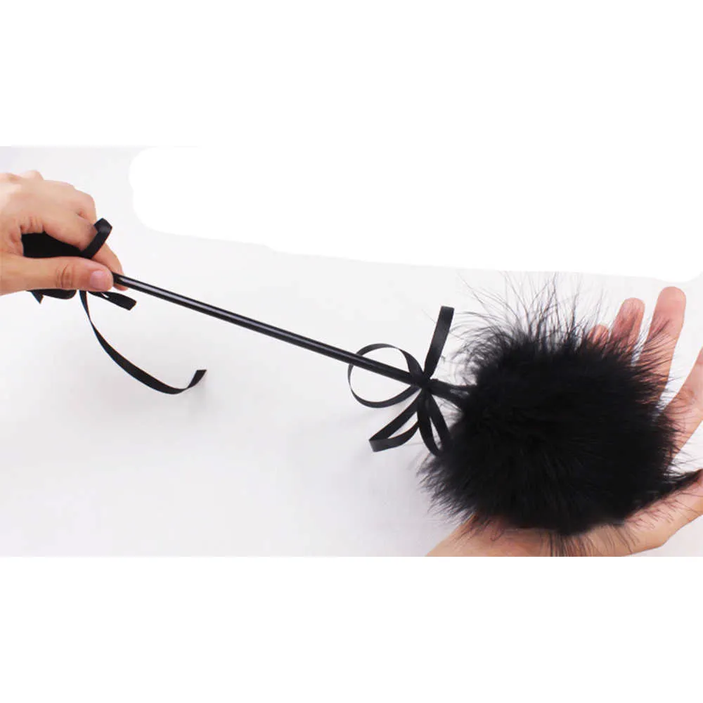 Tease Tickle Feather Stick Flirting Spanking Slapper Coppie Gioco Puntelli per adulti Giocattoli Sesso Adulto Forniture marito e moglie P0816