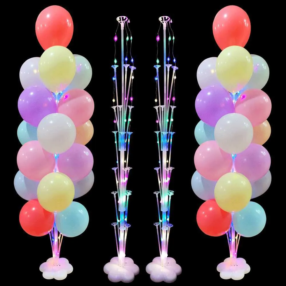 7/13/19tubes Balloon Holder Column Balloons Stand Stick Ballon Birthday Party Decorations Adult Kid baby Wedding Christmas Decor 210626