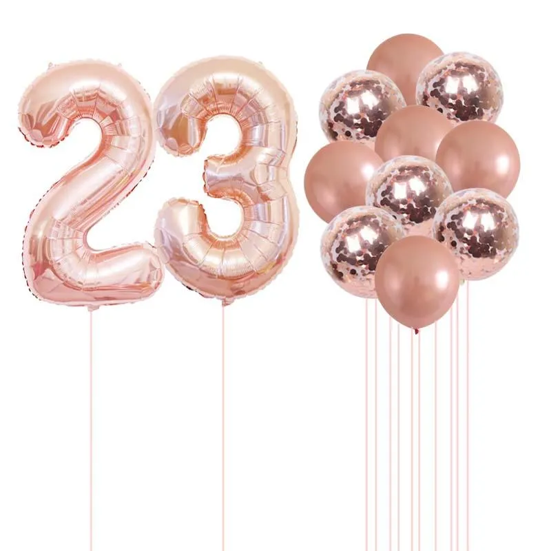 BALLON ANNIVERSAIRE 30 Ans Rose - 101 CM Ballon Chiffre + Happy