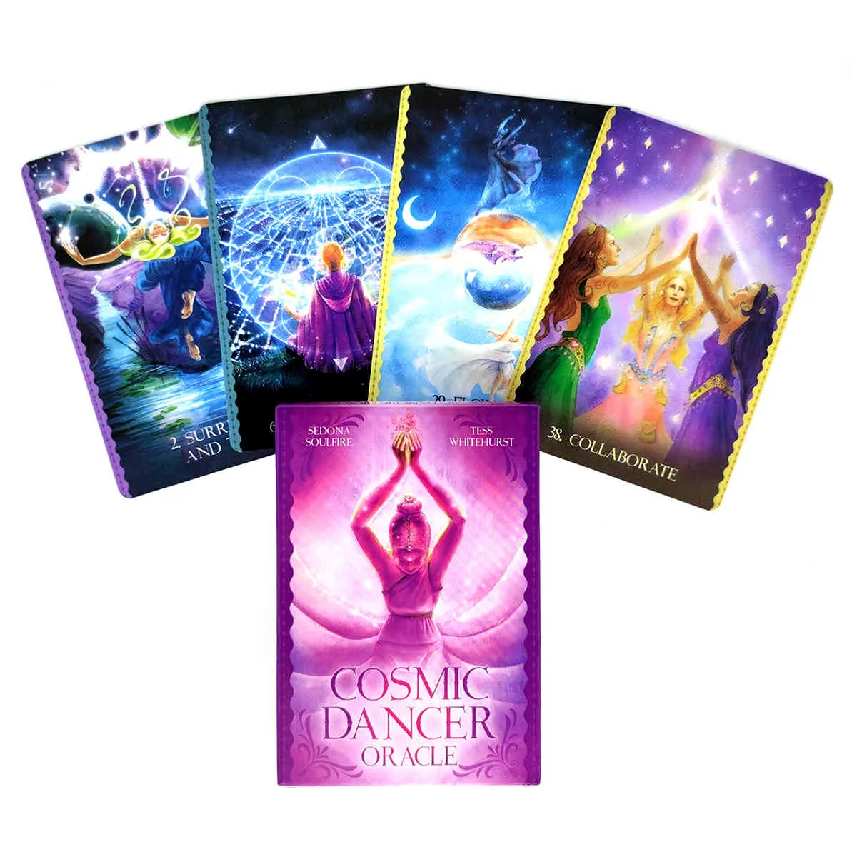 Новые карты TAROT COSPMIC танцор Oracle Card и PDF Руководящие колоды Развлекательные вечеринки Настольная игра 44 шт / коробка