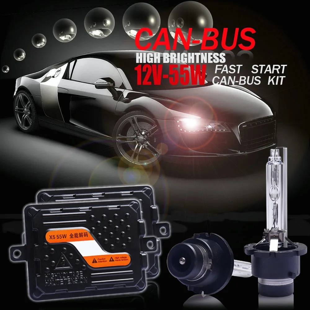 Top qualité 12 V/55 W Ultra CANBUS/kit de phare HID de voiture lumineux rapide Ballast au xénon D2H/H1/H7/H11/9005/9012/HIR2/H4 bi-xénon