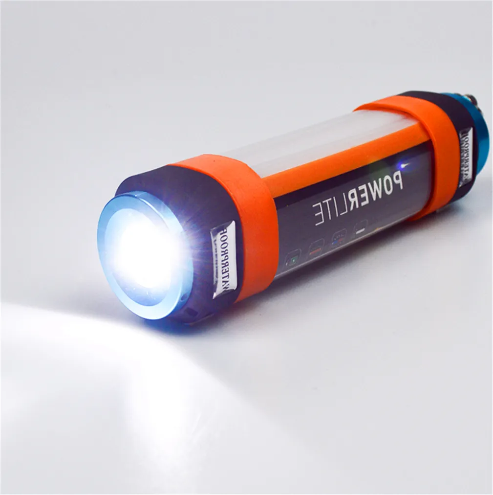 Outdoor Lighting Emergency T15 Waterdichte Torch Lights Battery Charger Flashlight Mini USB Draagbaar Oplaadbaar Zoomlicht met Powerbank