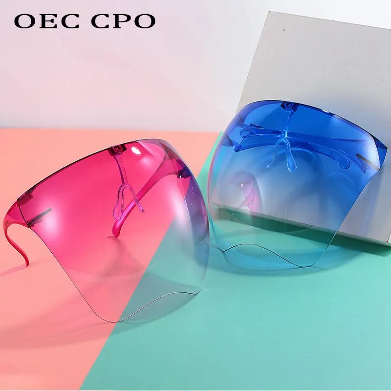 Solglasögon OEC CPO Oversized Full Face Mäns Kvinnors FaceShield Kvinnor Mask Skyddsglasögon Sköld Visor Vattentäta Glasögon