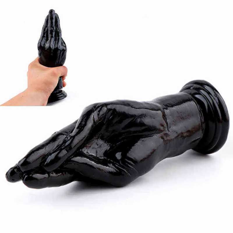 NXY Cockrings Anal Sex Toys 거대한 팜 주먹 흡착 음경이있는 딜도 플러그 Sex Toys 큰 손 Aus 박제 Prostata Massager Butt SM 1123 1124