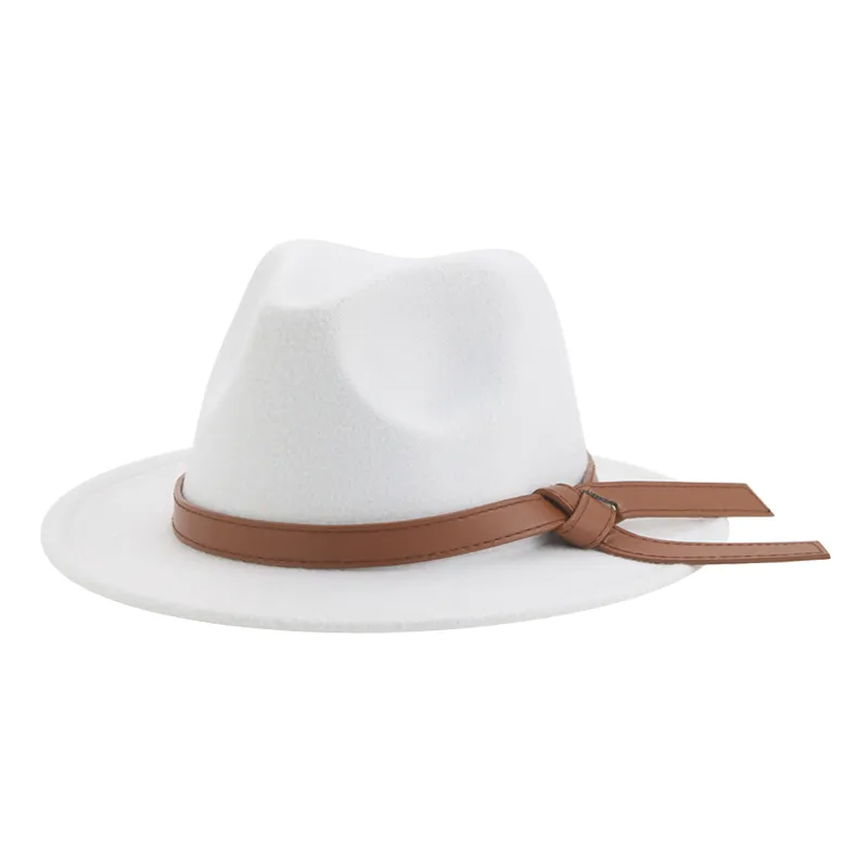 Kids Fedora Meisje Jongens Panama Hoeden voor Vrouwen Baby Kind Kleine 52cm Vilten Formele Leuke Kerk Versieren Nieuwe Kids hoed Chapeau Femme248i