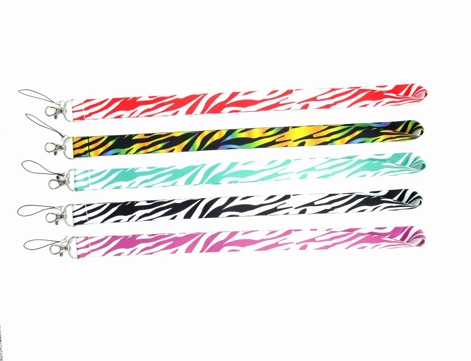 Caixas de telefone celular encantos 10 pcs desenhos animados zebra design pescoço lanyard pda chaveiro identificador de identificação distintivo longo cinta para menino menina atacado