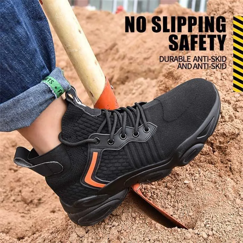 Summer Safety Shoes Anti-smashing Anti-piercing Fashion Site To Help Low Slip Resistant 211217