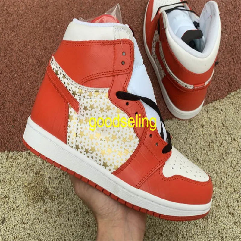 SPX HIGH OG 1 1s Jumpman Scarpe da basket Scarpe Universit Chicago Stelle rosse Uomini Donne Milky Bianco Top Vitello Vitello Scarpe da ginnastica