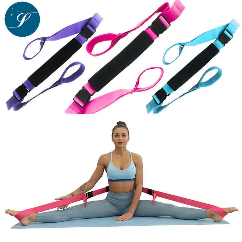 Ceinture de tension de la jambe de yoga courroie de tension avec ceinture de jambe yoga étirement pôle croix traverse de danse gymnastique équipement H1026