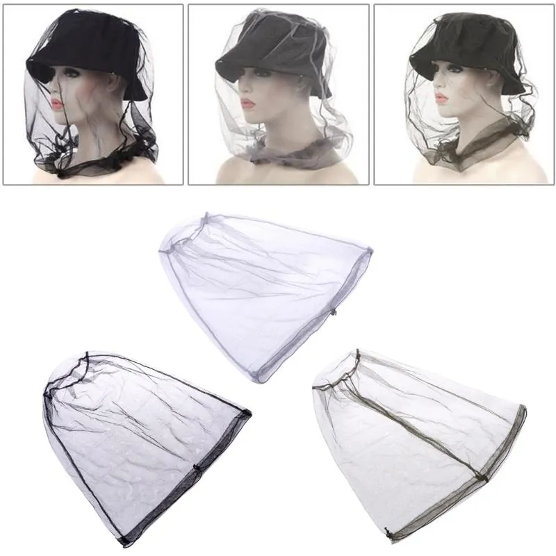 Chapeaux d'extérieur Mosquito Bee Insect Mesh Head Face Protector Fishing Hunting Net Hat Mask