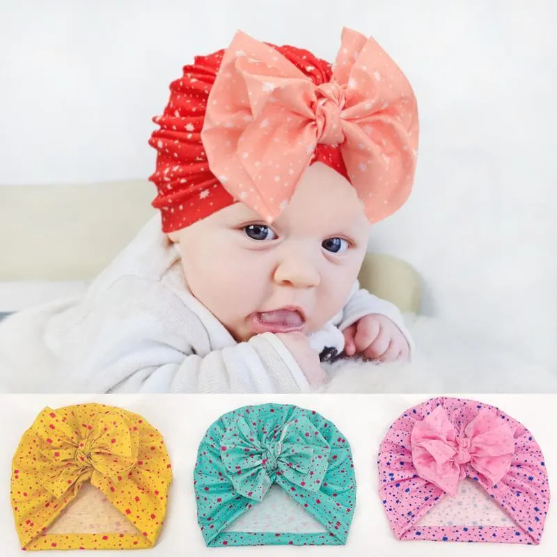 Casquettes Chapeaux Bowknot Bébé Chapeau Printemps Automne Né Turban Arcs Noeud Fleur Fille Garçon Bonnet Bonnet Cap Pography Props