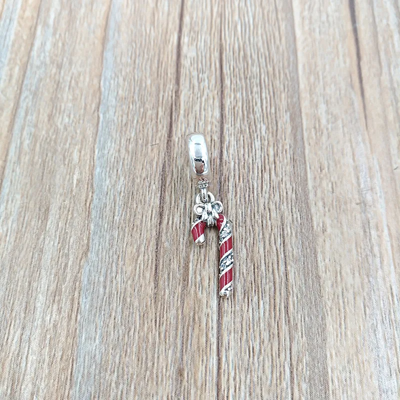 ciondoli per braccialetti adatti a gioielli per il corpo per donne che realizzano collane in argento sterling perline a catena Kit Braccialetto Sparkling Candy Cane adatto a Natale_voghion.com
