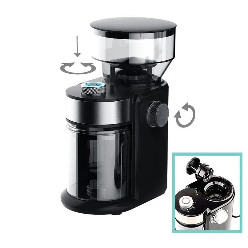 220V Electric Coffee Grinder Bean Miller Home slipmaskin för espresso dropp kaffe