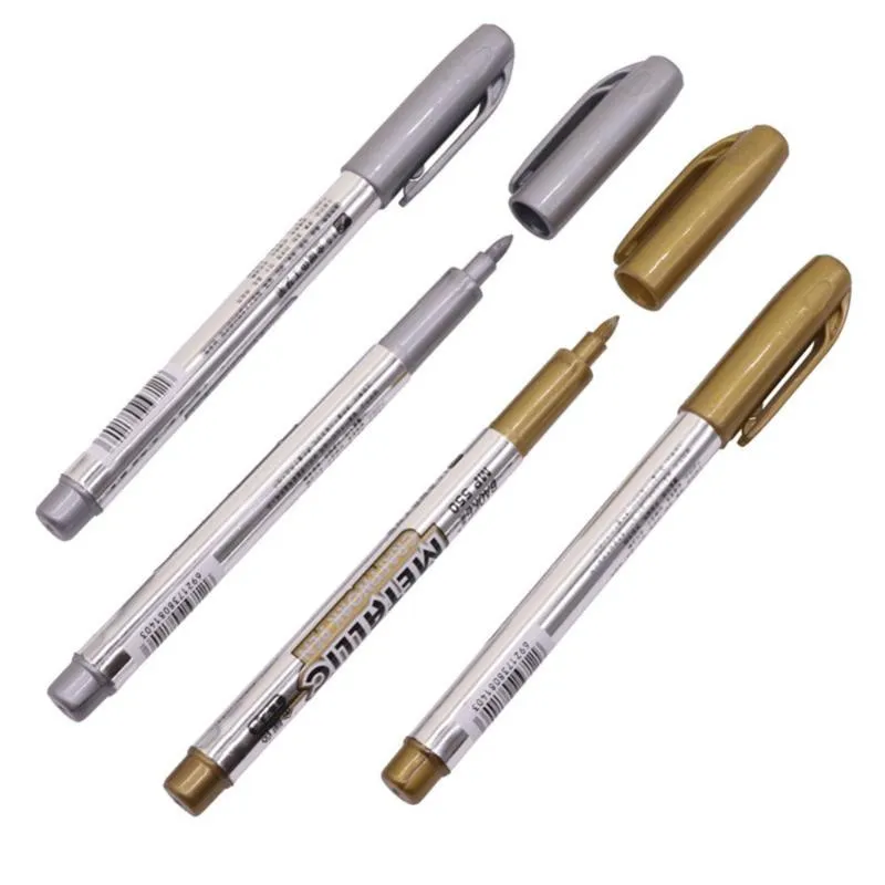 Wholesale Gel Pens Gold And Silver Paint Pen Metal Color Highlighter