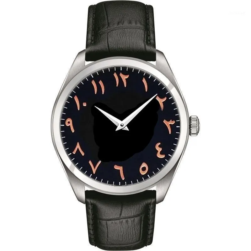 Zegarek zegarek Awokado Watch Stylish Men's Arabskie cyfry kwarcowe kwarcowy pasek na nadgarstek