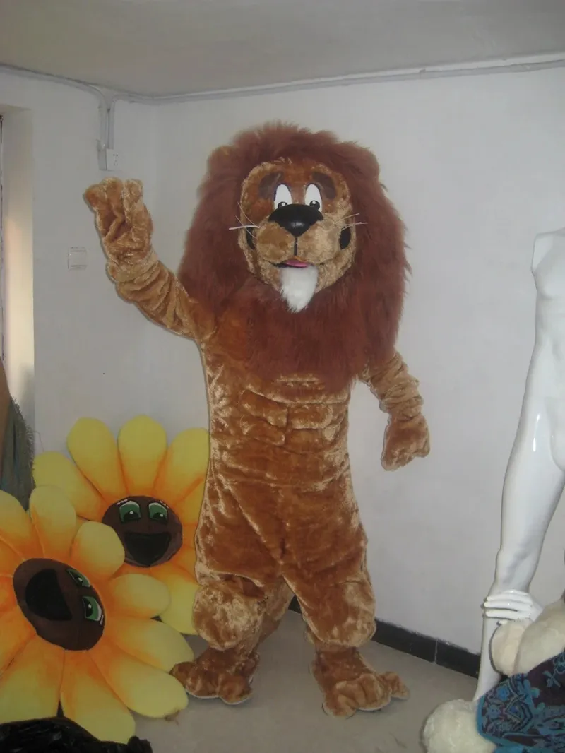 Costume della mascotte del leone marrone di Halloween Personaggio a tema  anime dei cartoni animati di alta qualità Formato adulto Carnevale di  Natale