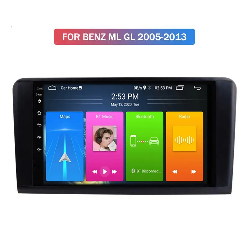 Auto-DVD-Player, 9-Zoll-Touchscreen, Auto-MP4-Videoradio mit WLAN-Spiegelverbindung für BENZ ML GL 2005–2013