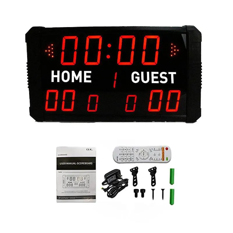 Wall Clocks Remote Control Aluminum Portable Scoreboard Electronic With 14 24 S Clock For Basketball Football